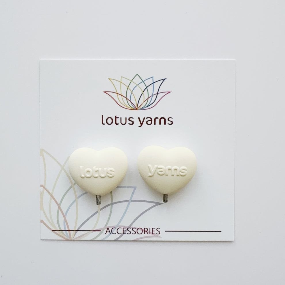 Lotus Yarns Стопперы сердечки (белый)