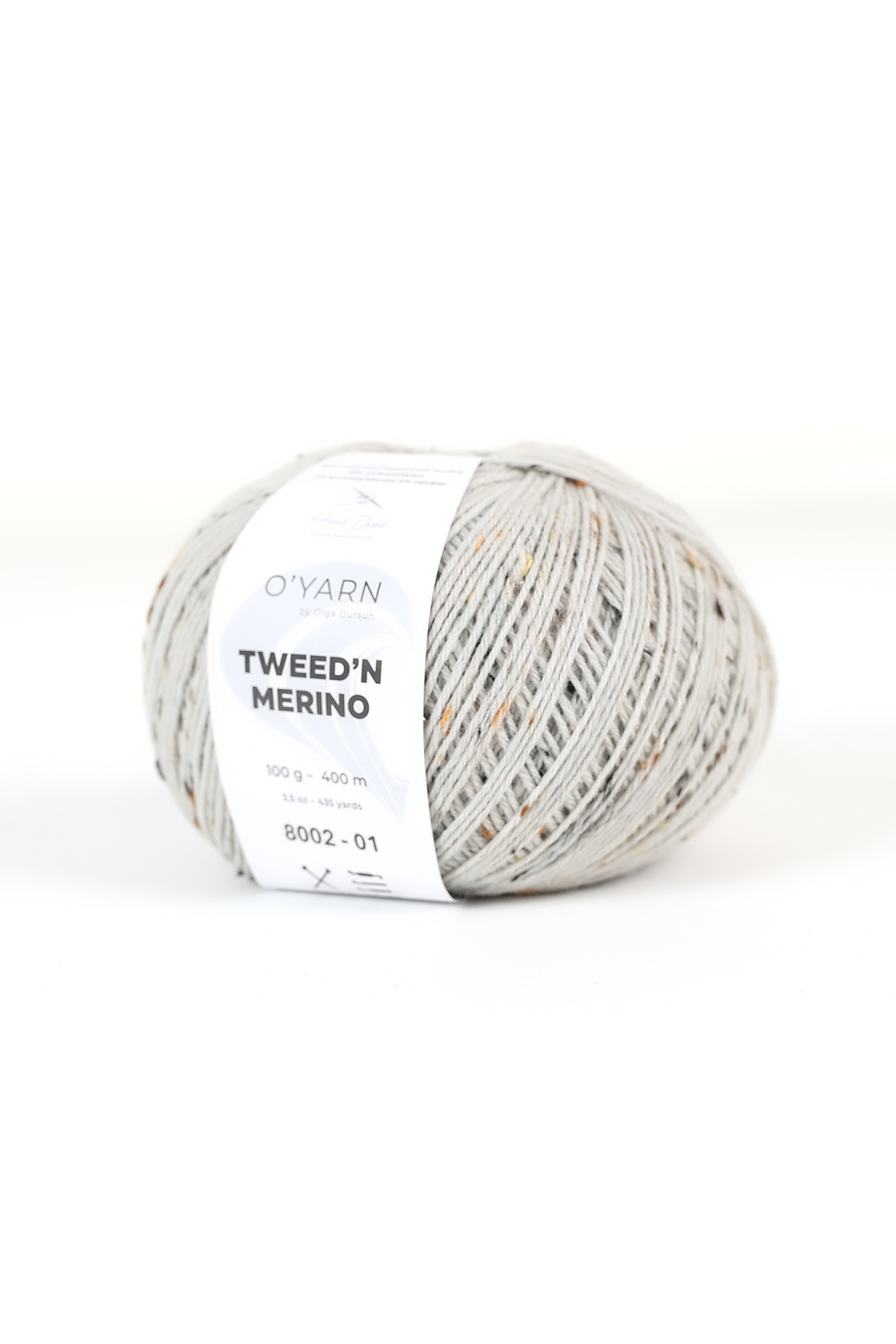 O'Yarn TWEED’N MERINO с коричневыми крапинками (твид) (8002)