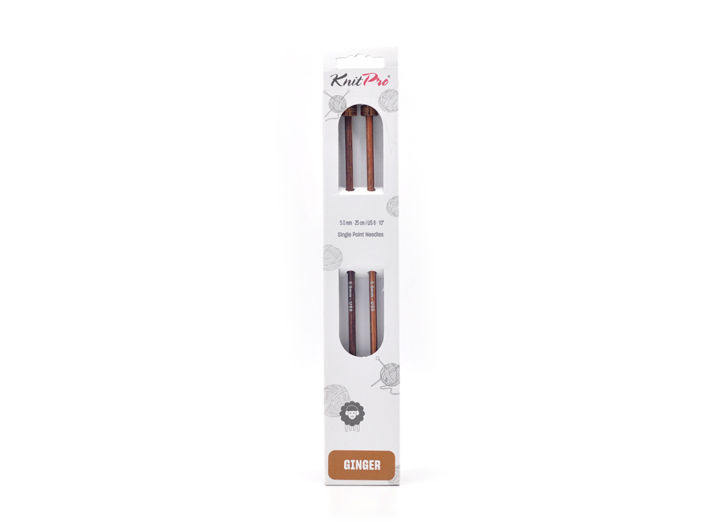 KnitPro Спицы прямые "Ginger" 25см (3 мм)
