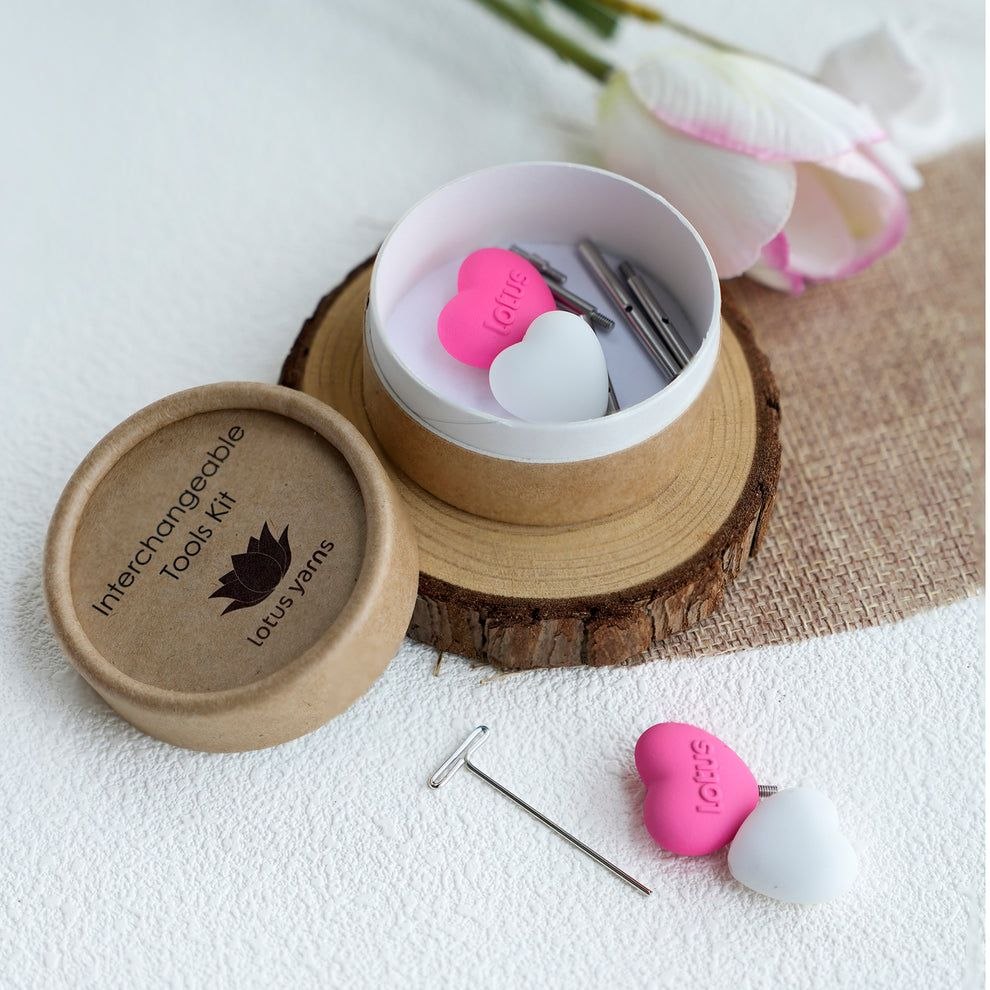 Lotus Yarns Набор аксессуаров (розовый/белый)