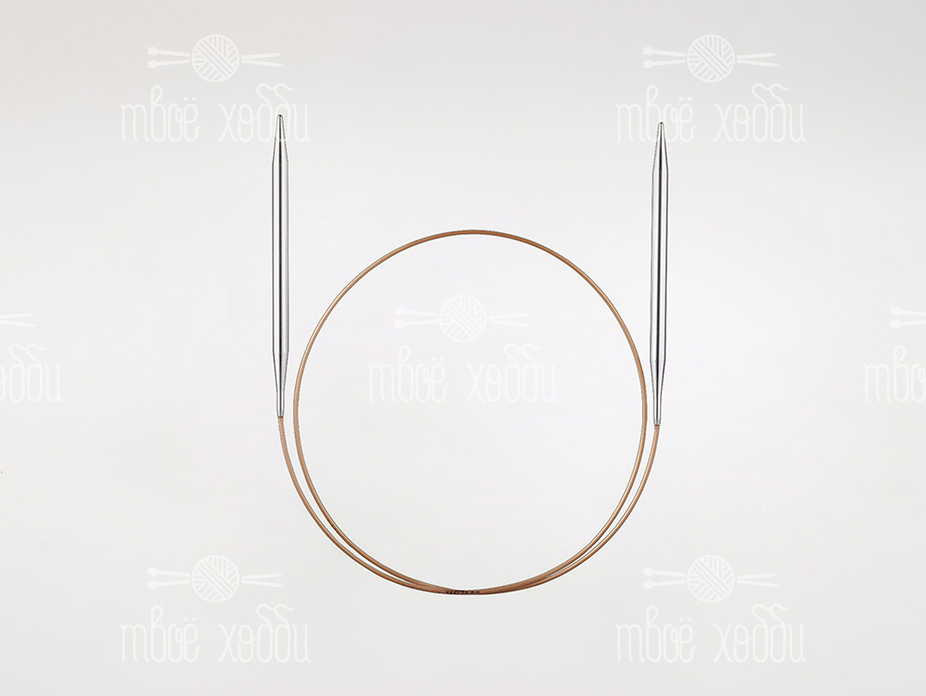 Addi Premium Спицы круговые, супергладкие, никель 60 см (5 мм)
