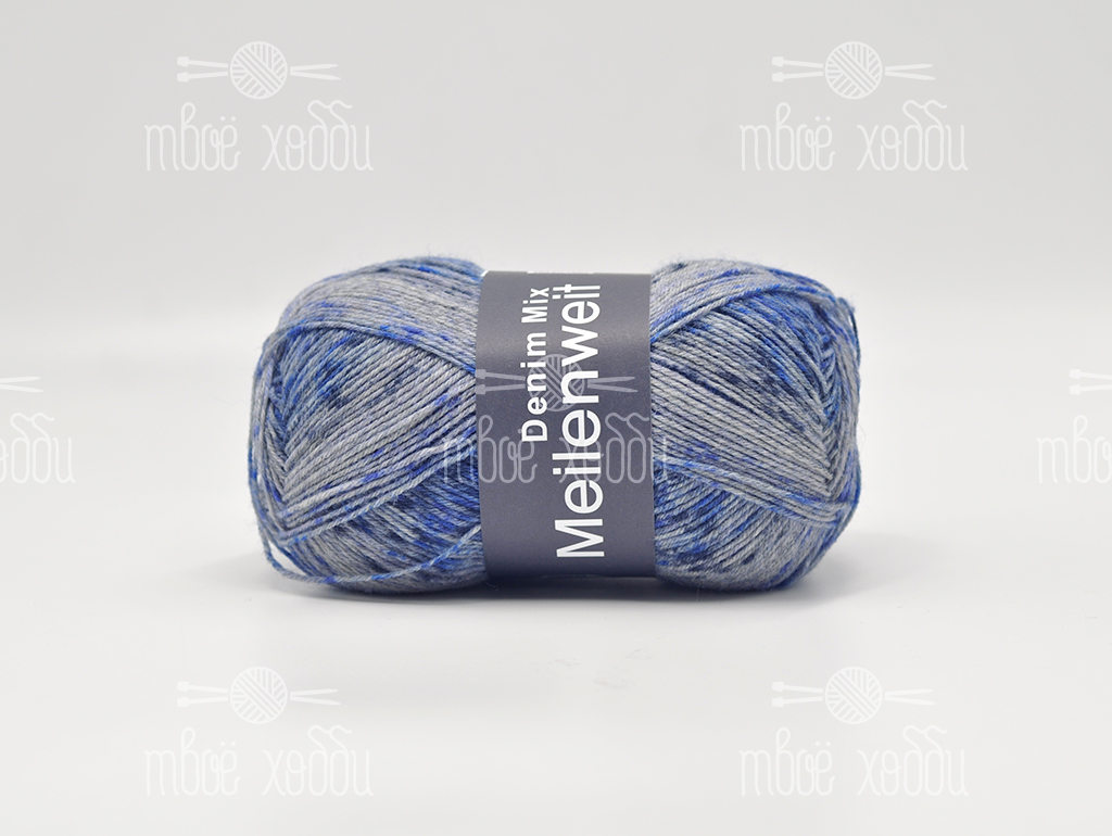 Lana Grossa Meilenweit 100 Denim Mix Black (4609)