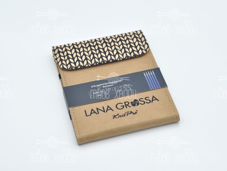 Lana Grossa набор чулочных спиц, 15 см малый (алюминий, Rainbow, кожзам), цвет Бежевый