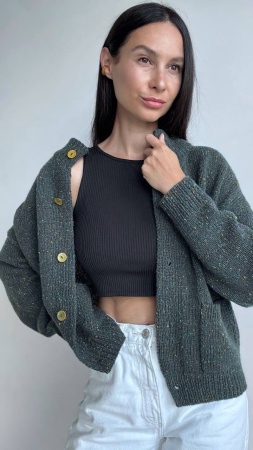 Описание Бомбер-кардиган Tweed