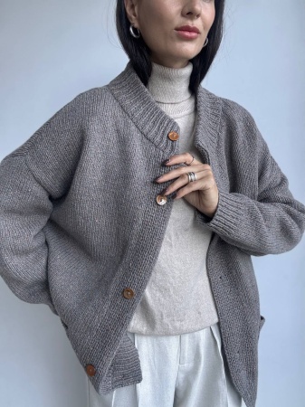 Описание Бомбер-кардиган Tweed